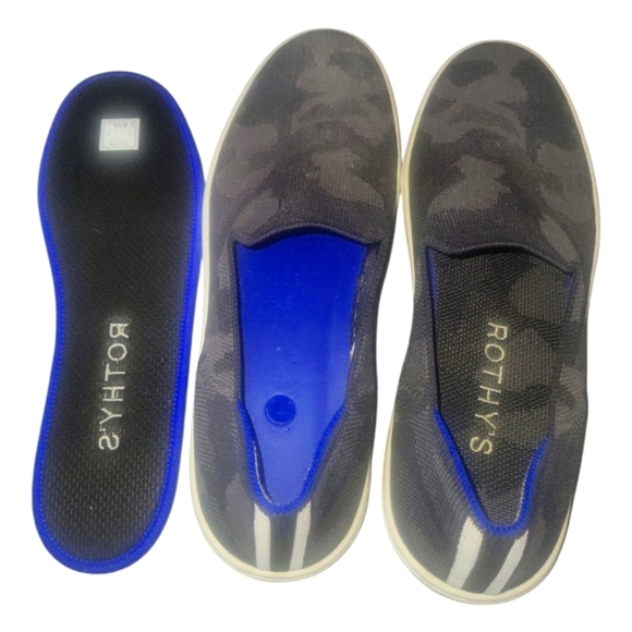 Rothy's The Original Slip On Gray Camo Textile Women's W8.5 Sneaker - Picture 6 of 10